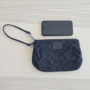 Coach Black Large Wristlet